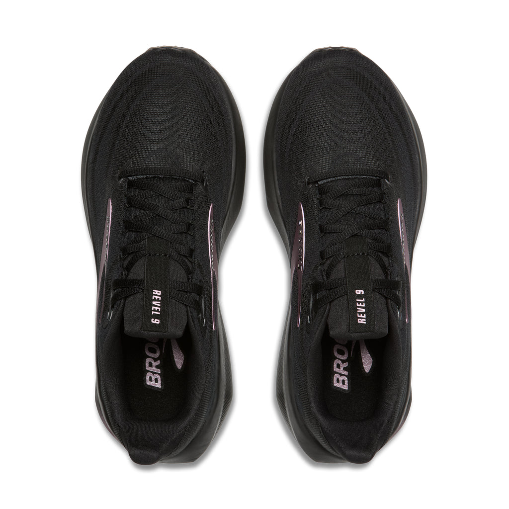 Women's Brooks Revel 9 Black/Black/Rose Gold top