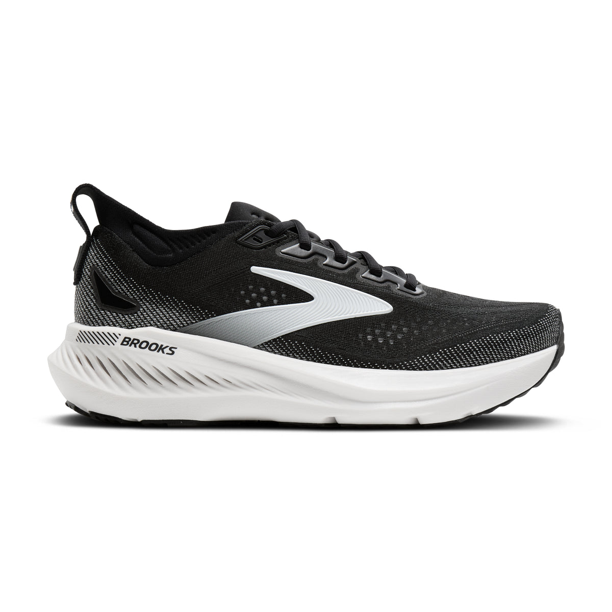 Women's Brooks Glycerin GTS 23 (Wide D) Black / Grey / White lateral