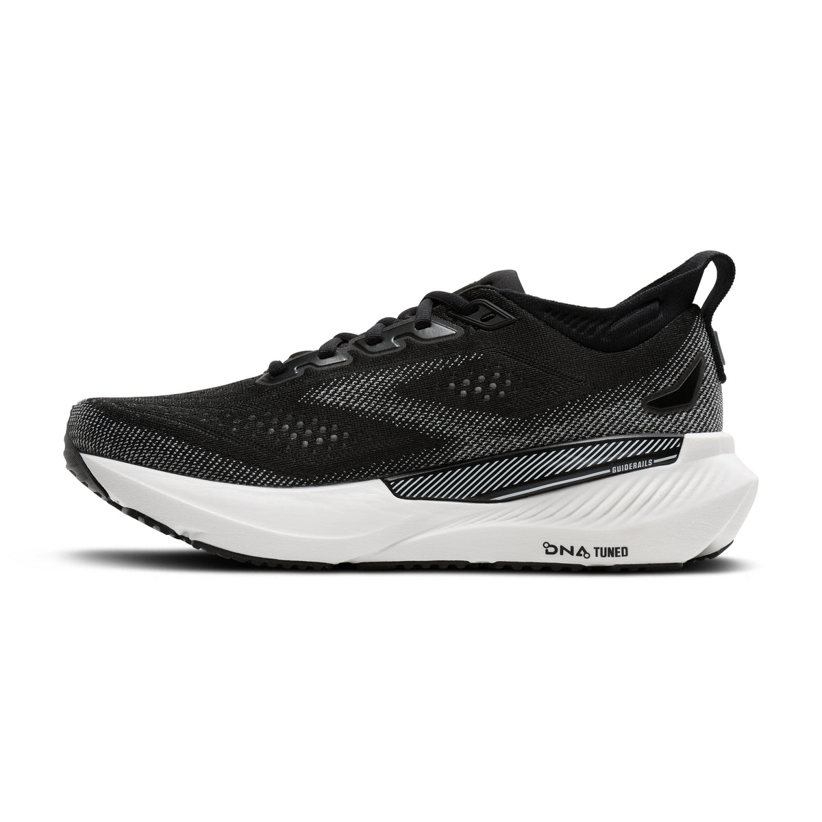 Women's Brooks Glycerin GTS 23 (Wide D) Black / Grey / White medial