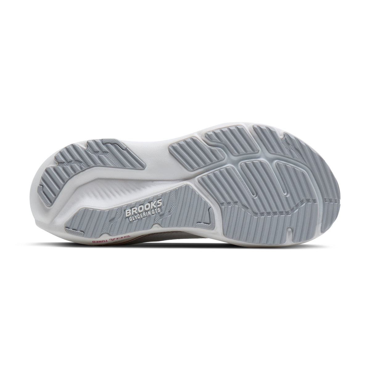 Women's Brooks Glycerin GTS 23 (Wide D) White / Harbor Mist / Metallic outsole