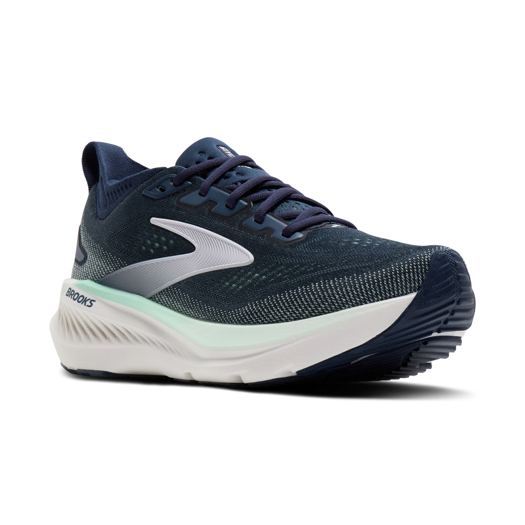 Women's Brooks Glycerin GTS 23 (Wide D) Spellbound / Yucca / Pink pair angle
